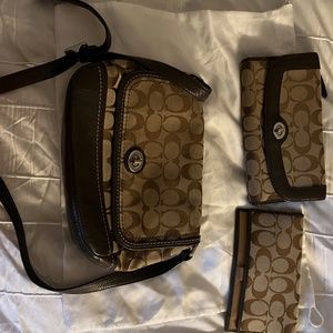 Coach vintage bag, wallet and checkbook cover